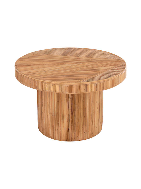 Gatsby Στρογγυλό Τραπέζι Τραπεζαρίας Rattan Φυσικό Rattan 72x72x76εκ.