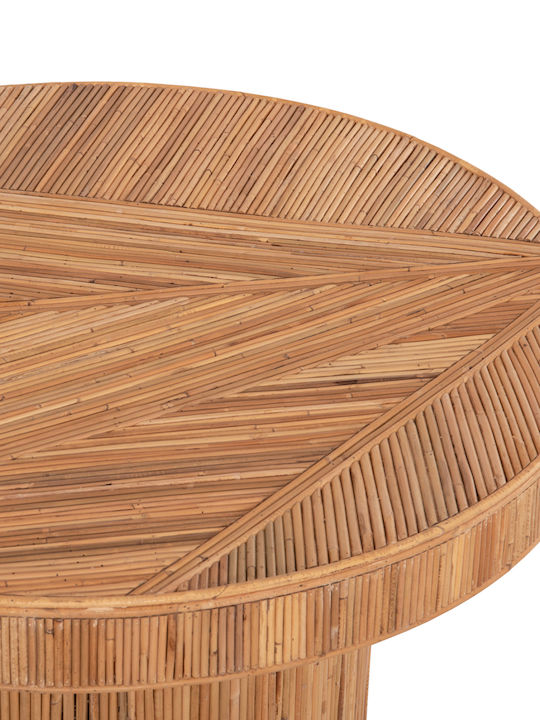 Gatsby Στρογγυλό Τραπέζι Τραπεζαρίας Rattan Φυσικό Rattan 72x72x76εκ.