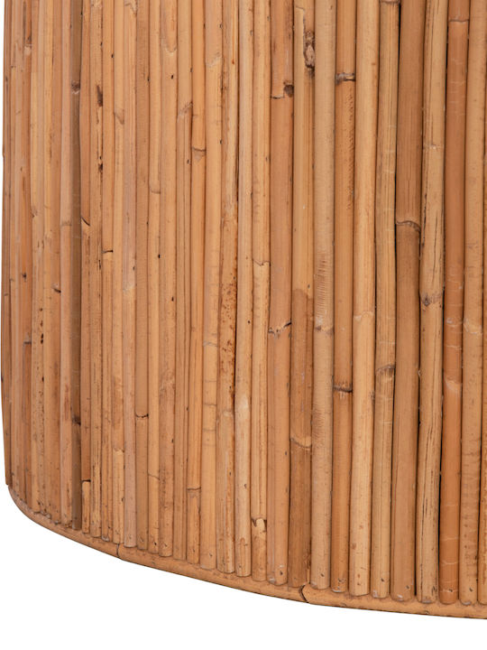 Gatsby Στρογγυλό Τραπέζι Τραπεζαρίας Rattan Φυσικό Rattan 72x72x76εκ.