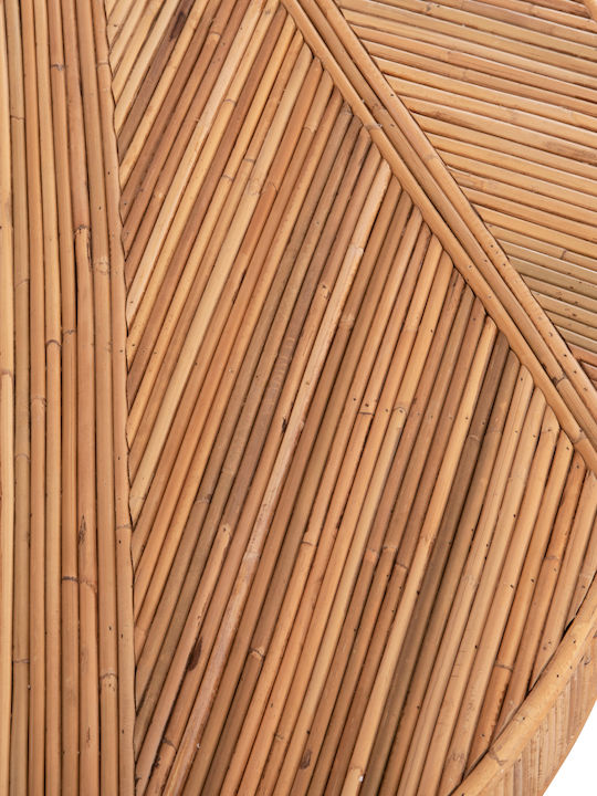Gatsby Στρογγυλό Τραπέζι Τραπεζαρίας Rattan Φυσικό Rattan 72x72x76εκ.