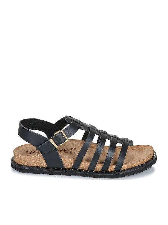 Flache Sandalen für Damen in Schwarz Farbe
