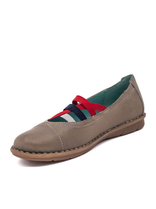 Anatomic Leather Ballerinas Gray