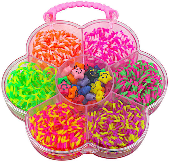 Haargummis Set Tasche Blume