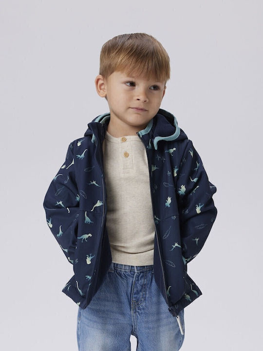 Kids' Casual Jacket with Hood Blue Navy