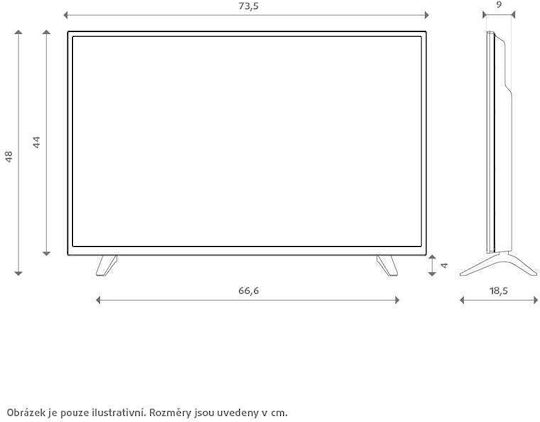 Hyundai Smart Τηλεόραση 32" HD Ready LED HLA32339 HDR (2023)
