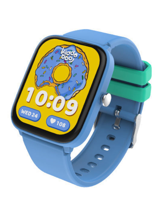 Kiddoboo Детски Часовник 2.0 с Каучукова/Пластмасова Каишка Sky Blue