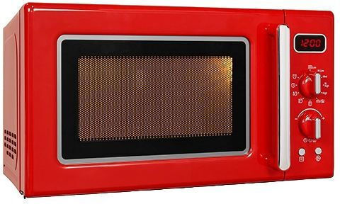Exquisit Retro Φούρνος Μικροκυμάτων με Grill 20lt Κόκκινος