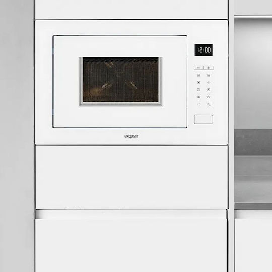 Exquisit Built-in Microwave Oven with Grill 25lt White