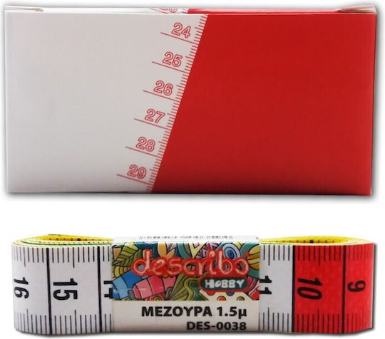 Describo Μεζούρα Χρωματιστή Παλάμης 1,5 μ.