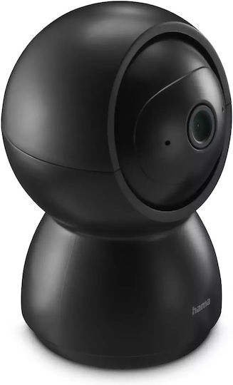 HAMA 176647 IP Камера за наблюдение Wi-Fi Full HD 1080p с Двупосочна Комуникация Черен