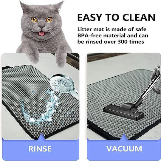 Litter Trapper Mat Black Mat Cat Toilet 1pcs Cat Litter Mat 40x50cm