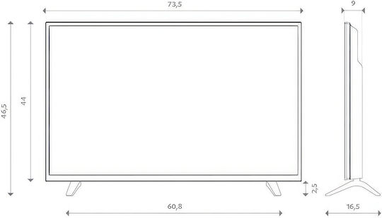 Hyundai Television 32" HD Ready LED HLP32T329 (2024)