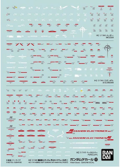 Namco - Bandai Gundam Decal 122 MS Hathaway Multiuse Фигура за Моделизъм