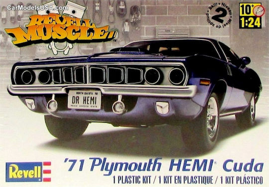 Revell Plymouth '71 HEMI Cuda Φιγούρα Μοντελισμού Αυτοκίνητο Μωβ 70 Κομματιών σε Κλίμακα 1:24