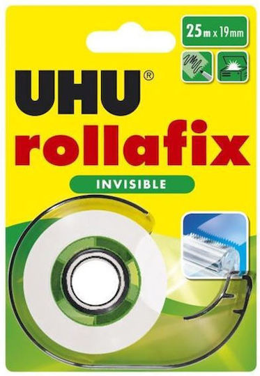 UHU Desktop Tape Dispenser Rollafix 19mm x 25m 1pcs Transparent