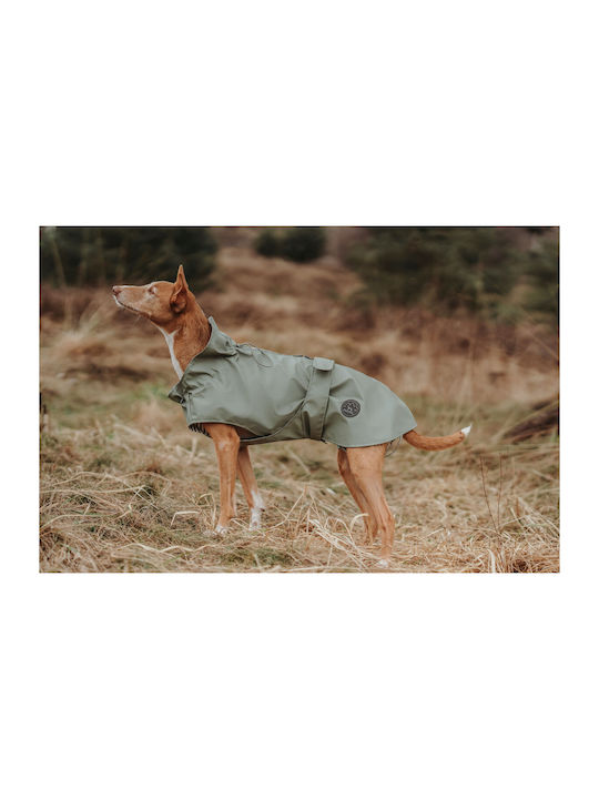 Hunter Hundemantel Wasserdicht Grün mit Rückenlänge 25 cm.