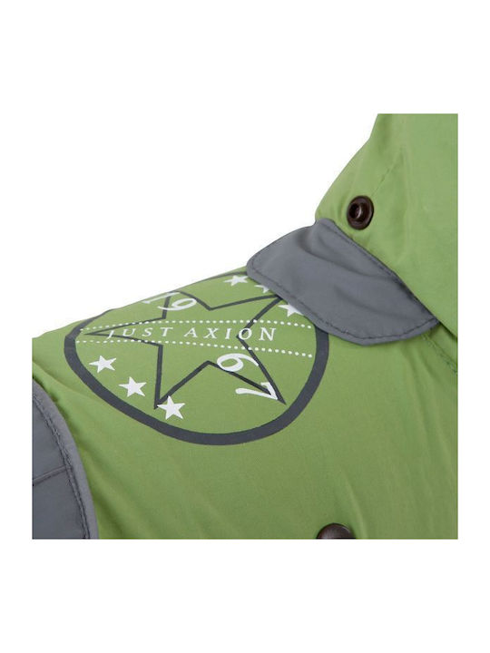 Kerbl Vancouver Μπουφάν Σκύλου Fleece / Αδιάβροχο / Αντιανεμικό με Κουκούλα Πράσινο Medium με Μήκος Ράχης 40 εκ.