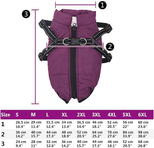 vidaXL Purple Dog Coat