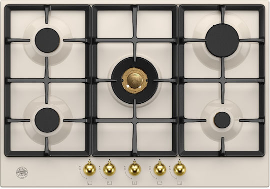 Bertazzoni Εστία Φυσικού Αερίου Αυτόνομη 75.2x52.2εκ. Μπεζ