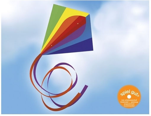 Gunther Romb Kite Tesatura cu Coada & Sfoară 80x65cm 1buc