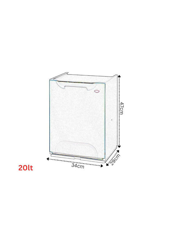 Plastik Schuhschrank R34/1FRW 34x29x47cm