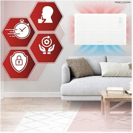 ProfiCare Convectoare pardoseală 3119W cu Termostat Electronic 77x8cm Alb