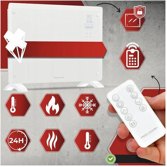 ProfiCare Convectoare pardoseală 3118W cu Termostat Electronic 64x8cm Alb