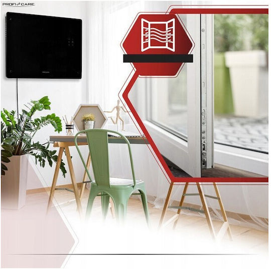 ProfiCare Θερμοπομπός Δαπέδου 1500W με Ηλεκτρονικό Θερμοστάτη 64x8cm Μαύρος