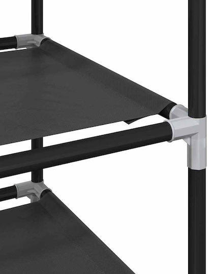 Vidaxl Ράφι Παπουτσιών 10 Επιπέδων Μαύρο 44x28x180 Cm Μαύρο