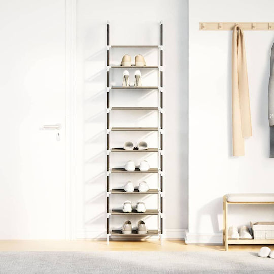 Vidaxl Ράφι Παπουτσιών 10 Επιπέδων Μαύρο 44x28x180 Cm Μαύρο