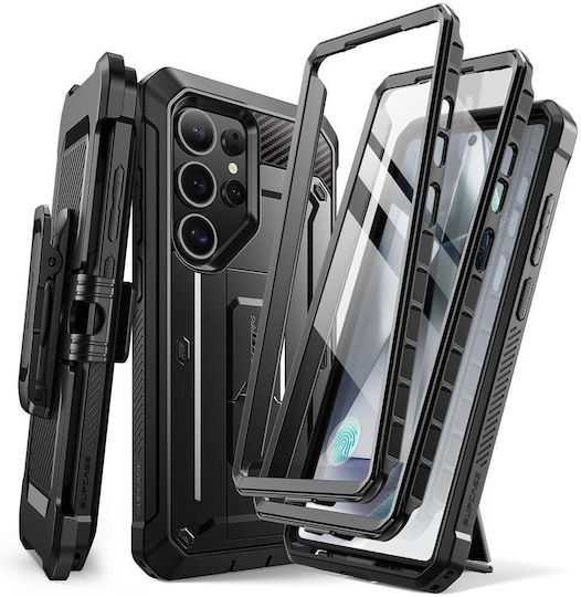 Supcase Unicorn Beetle Pro 360 Full Cover Tempered Glass Μαύρο (Galaxy S25 Ultra)