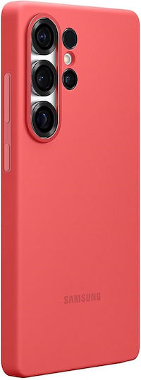 Samsung Umschlag Rückseite Silikon Rot (Galaxy S25 Ultra,Samsung S25 Ultra)