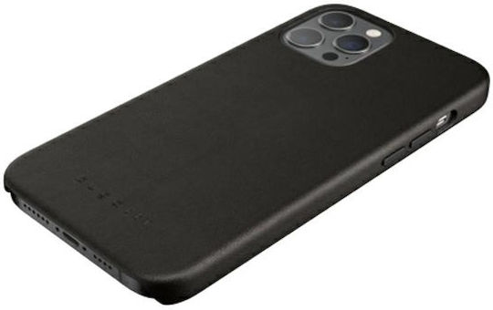 Bugatti Umschlag Rückseite Leder Schwarz (iPhone 12 Pro Max)
