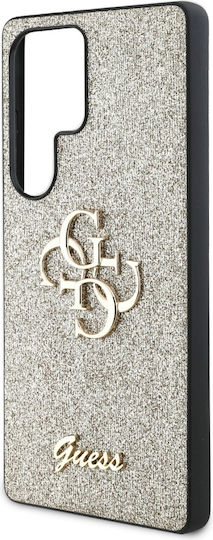 Guess Fixed Glitter Umschlag Rückseite Metallisch Gold (Galaxy S25 Ultra,Samsung S25 Ultra)