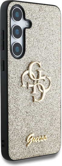 Guess Fixed Glitter Umschlag Rückseite Silikon Gold (Galaxy S25)