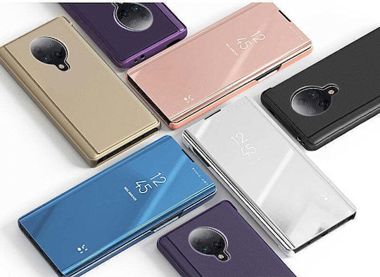 Hurtel Clear View Book Πλαστικό Ασημί (Poco F2 Pro)