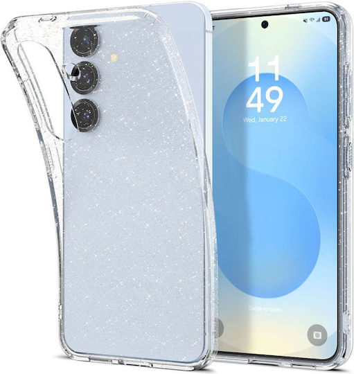 Spigen Liquid Crystal Umschlag Rückseite Silikon 0.3mm Transparent (Galaxy S25)