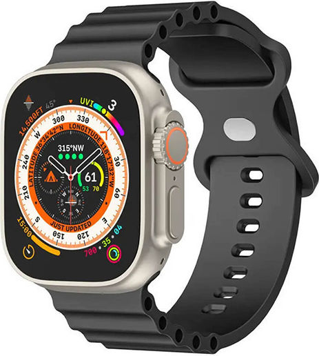 T800 Ultra 49mm Smartwatch mit Pulsmesser (Schwarz)