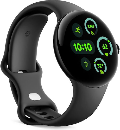Google Pixel Watch 3 Aluminium 41mm Waterproof with Heart Rate Monitor (Obsidian)