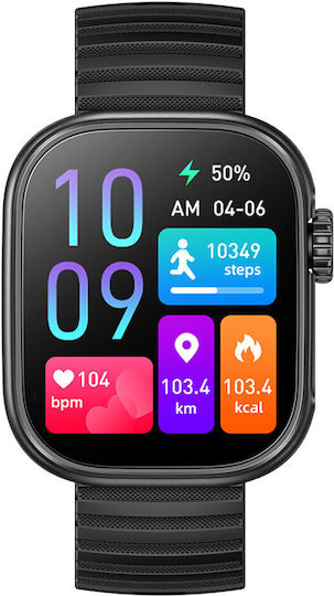 Aiwa SW-A700 Smartwatch με Παλμογράφο (Μαύρο)