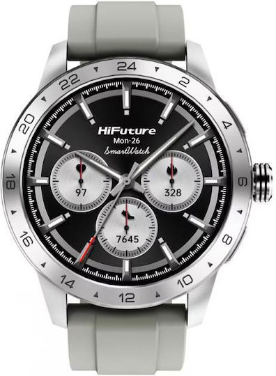 HiFuture Flex2 Smartwatch με Παλμογράφο (Ασημί)