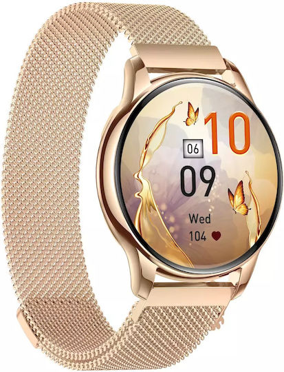 MaxCom EcoWatch 3 Stainless Steel 48mm με Παλμογράφο (Χρυσό)