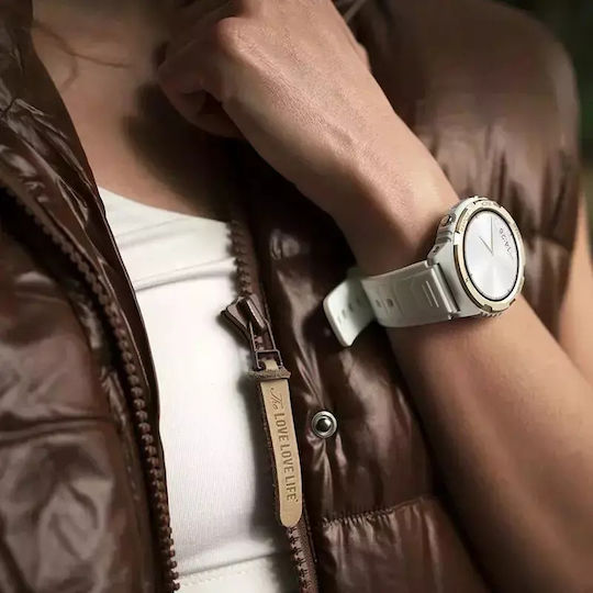 MaxCom FW100 Valkiria 48mm Αδιάβροχο Smartwatch με Παλμογράφο (Λευκό)