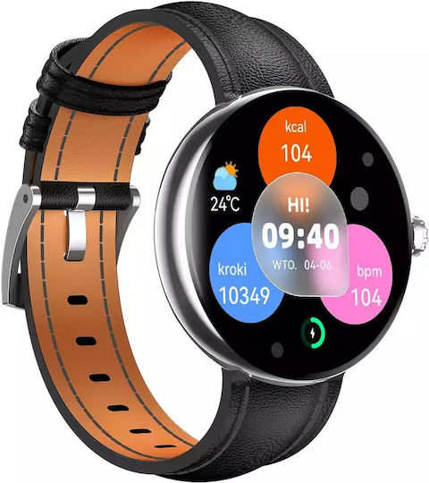 Forever Forevive 5 SB-365 Smartwatch με Παλμογράφο (Μαύρο)