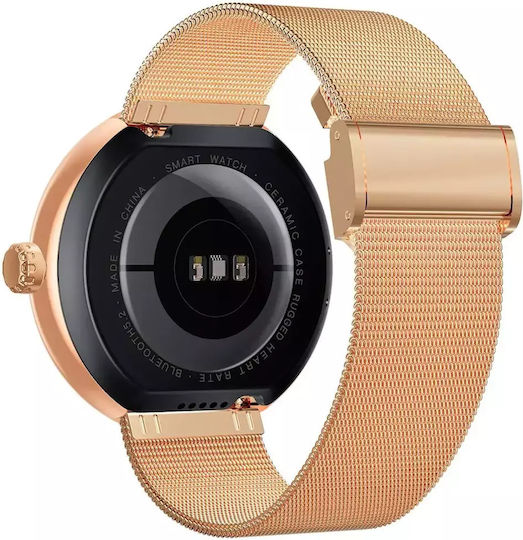 Forever Forevive 5 SB-365 Smartwatch με Παλμογράφο (Ροζ Χρυσό)