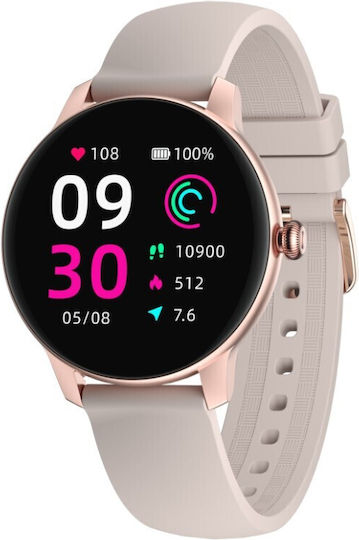 Kieslect L11 Aluminium 46mm Smartwatch mit Pulsmesser (Rosa)