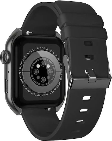 Forever Tiron SWM-300 Smartwatch με Παλμογράφο (Μαύρο)