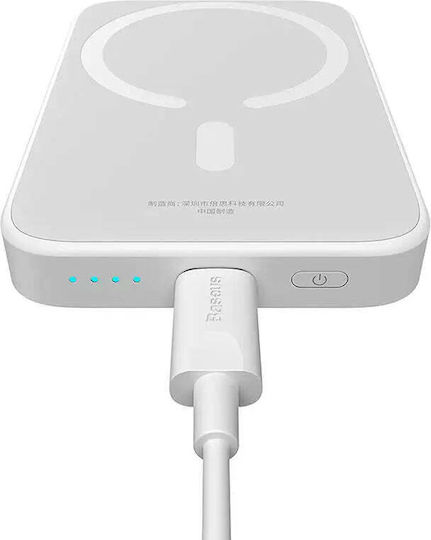 Baseus Mini MagSafe Power Bank 6000mAh 20W με Θύρα USB-C Λευκό