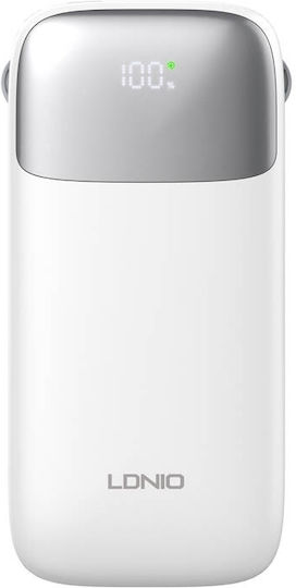 Ldnio PQ20 Power Bank 20000mAh 22.5W με Θύρα USB-A Λευκό