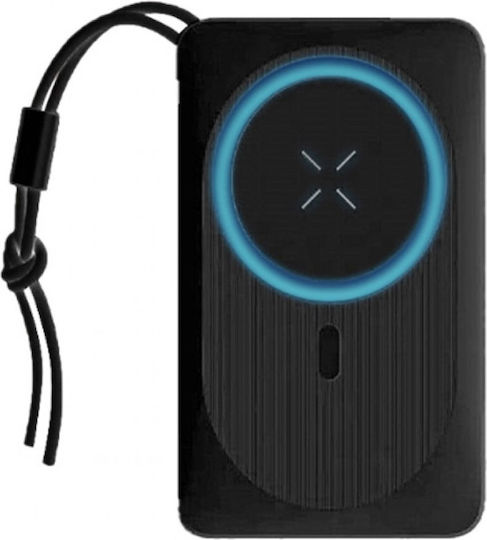 Charmast W1151 MagSafe Power Bank 10000mAh 20W με Θύρα USB-A και Θύρα USB-C Power Delivery / Quick Charge 3.0 Μαύρο